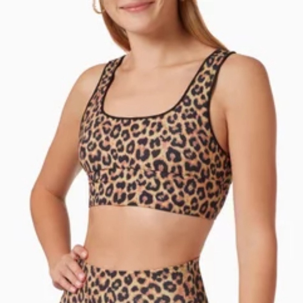 Free People It’s Now Cool Leopard Print Bikini Top Women’s Size XS NWOT